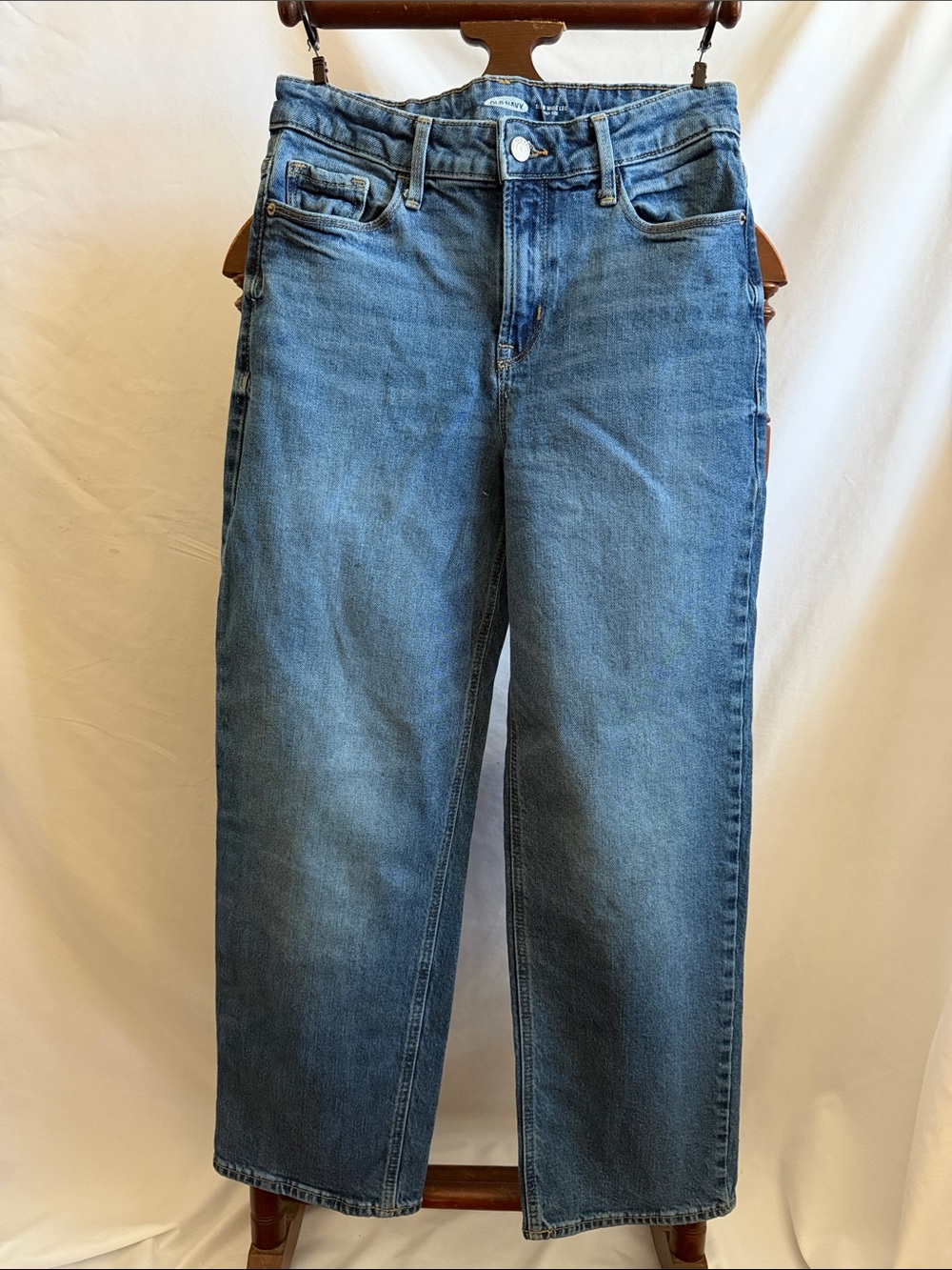 Old Navy slim wide leg high rise Jeans in Medium Blue